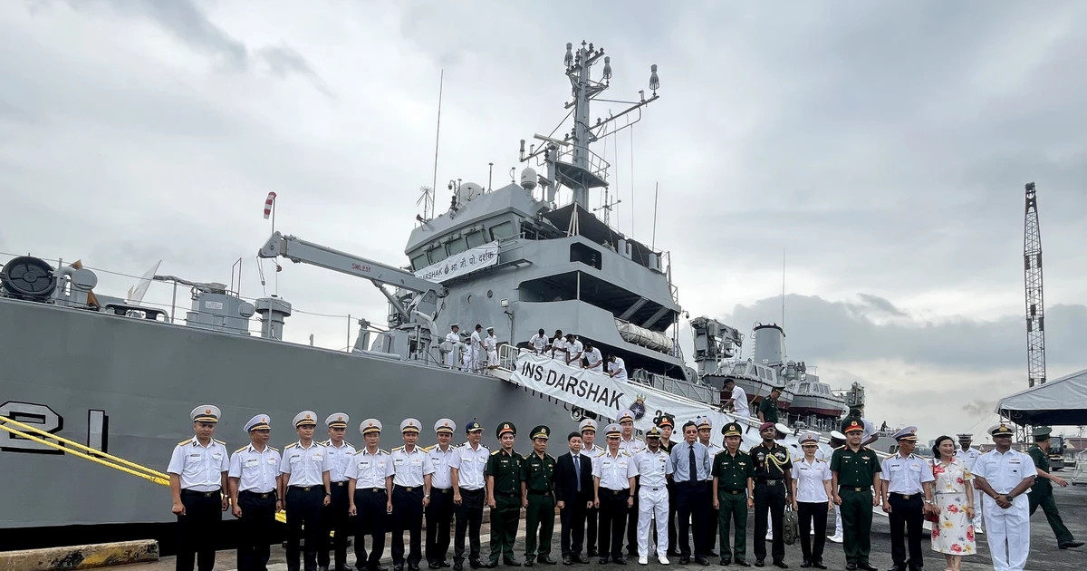 Indian navy ship INS Darshak visits Ho Chi Minh City