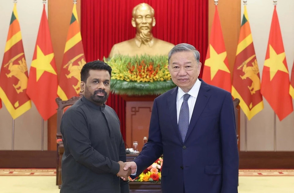 Vietnamese Party leader receives Sri Lankan President