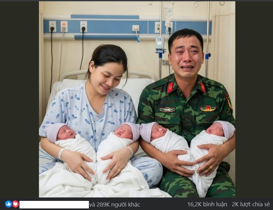 Viral Facebook photo generated by AI