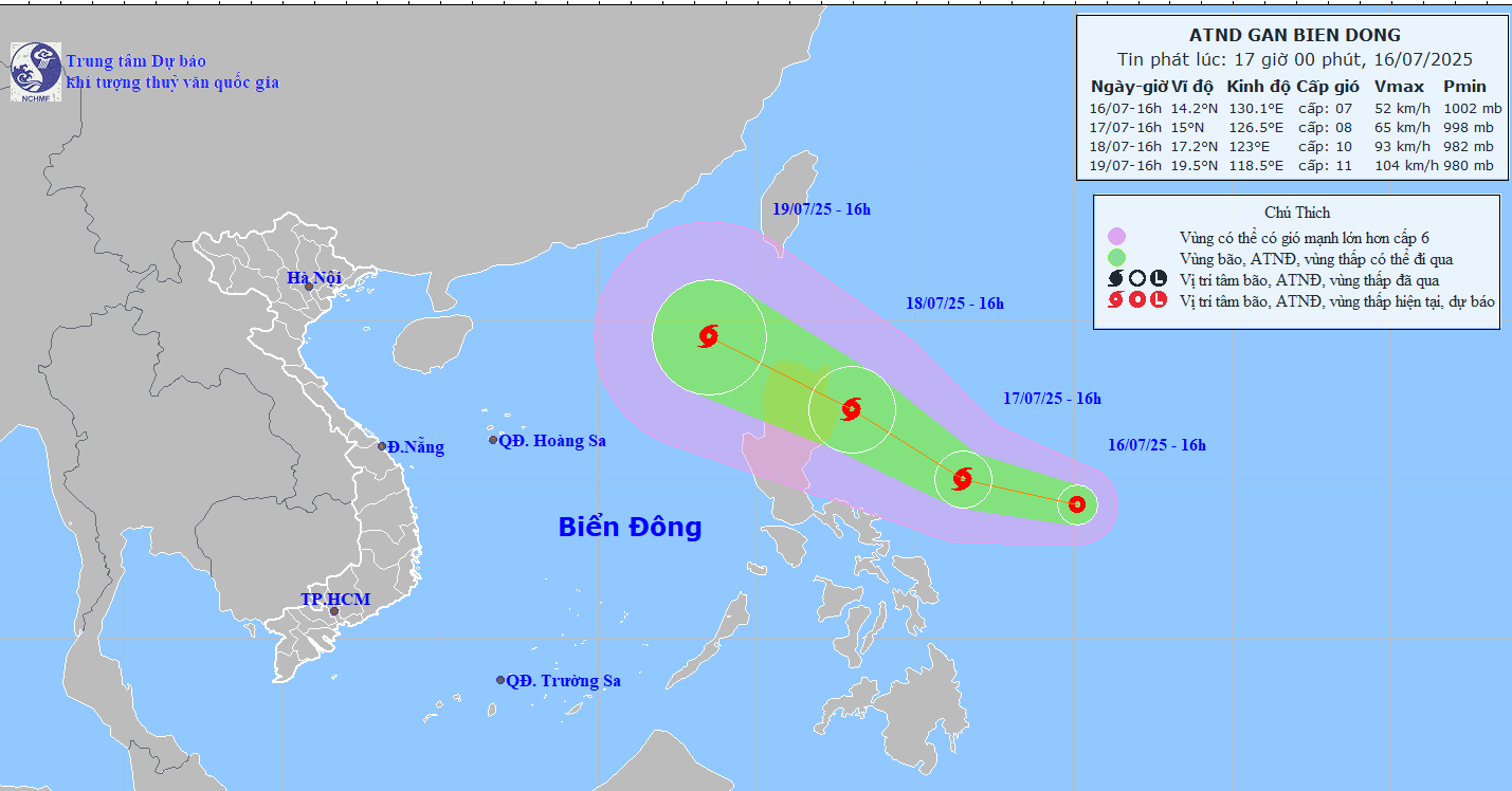 Tropical depression near East Sea may intensify into storm