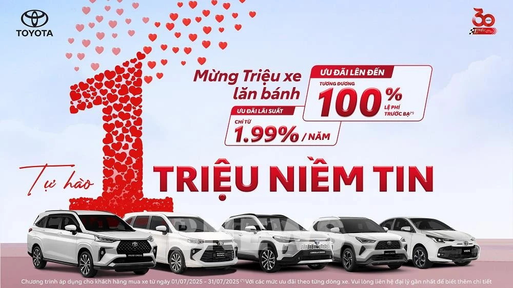 Toyota nears one-millionth vehicle sold in Vietnam