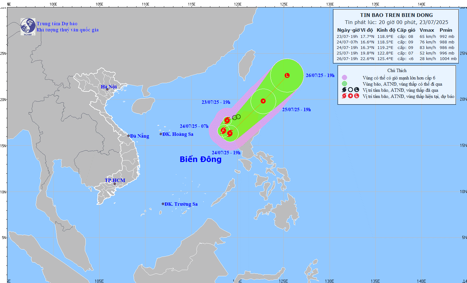 Tropical Storm Co may forms over East Sea unlikely to make landfall
