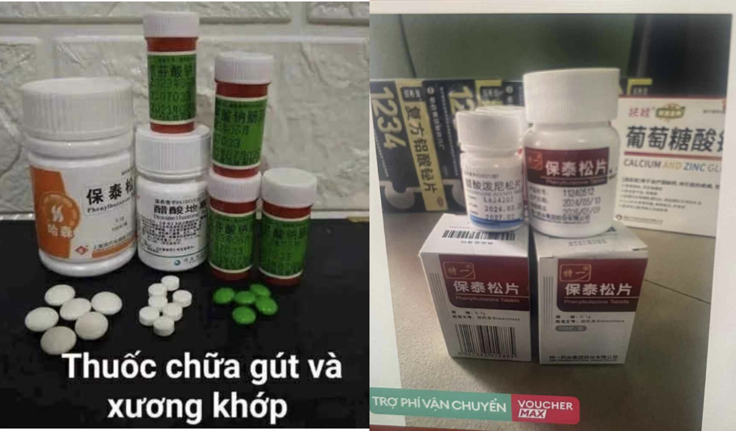 Thuốc chứa Phenylbutazone