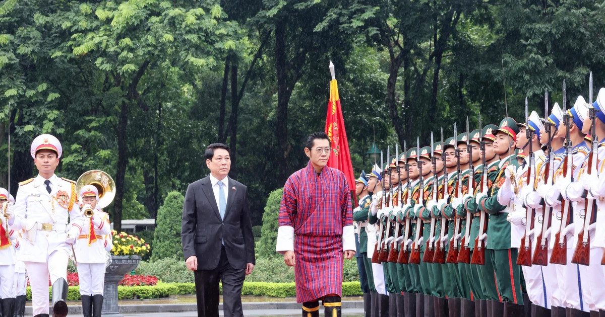 Vietnamese President hosts welcome ceremony for Bhutanese King