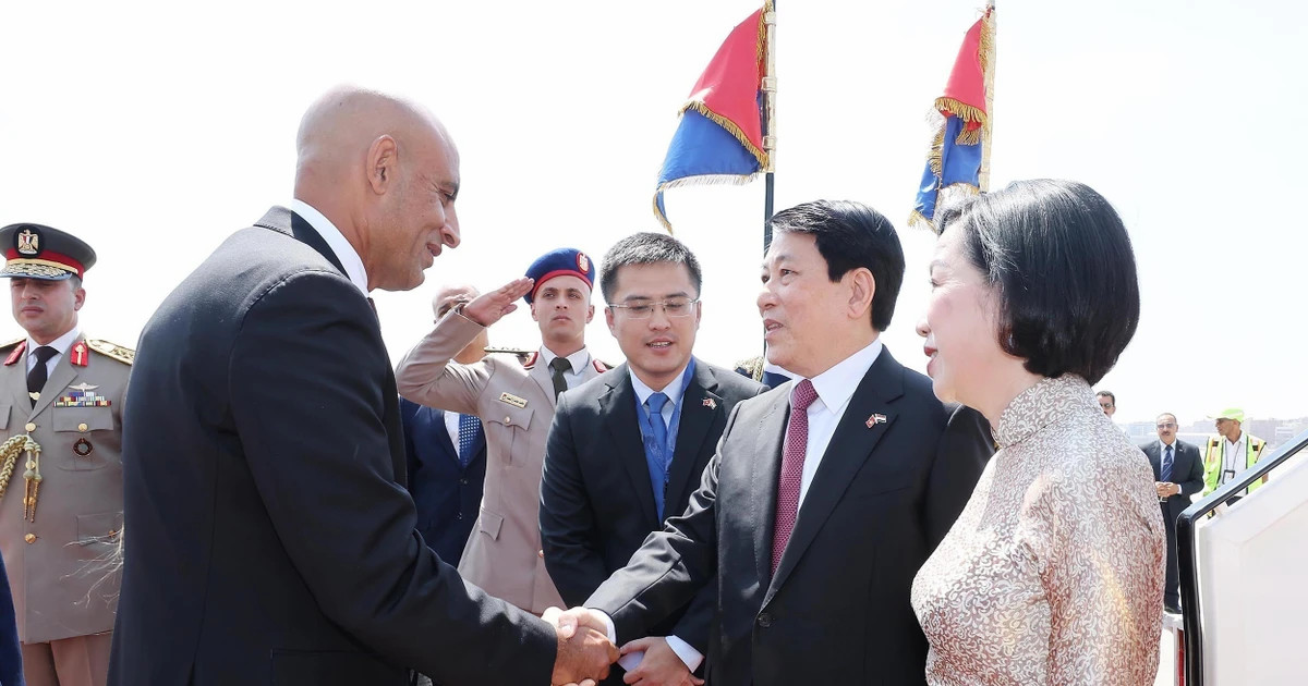 State President Luong Cuong arrives in Cairo, beginning state visit to Egypt