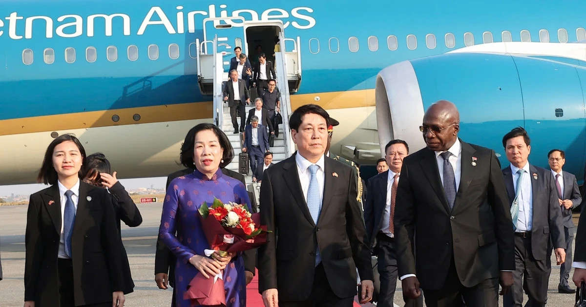President Luong Cuong begins state visit to Angola