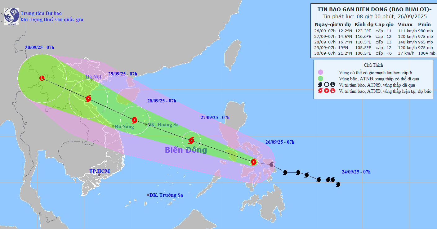 Storm Bualoi becomes Vietnam’s 10th named storm of 2025