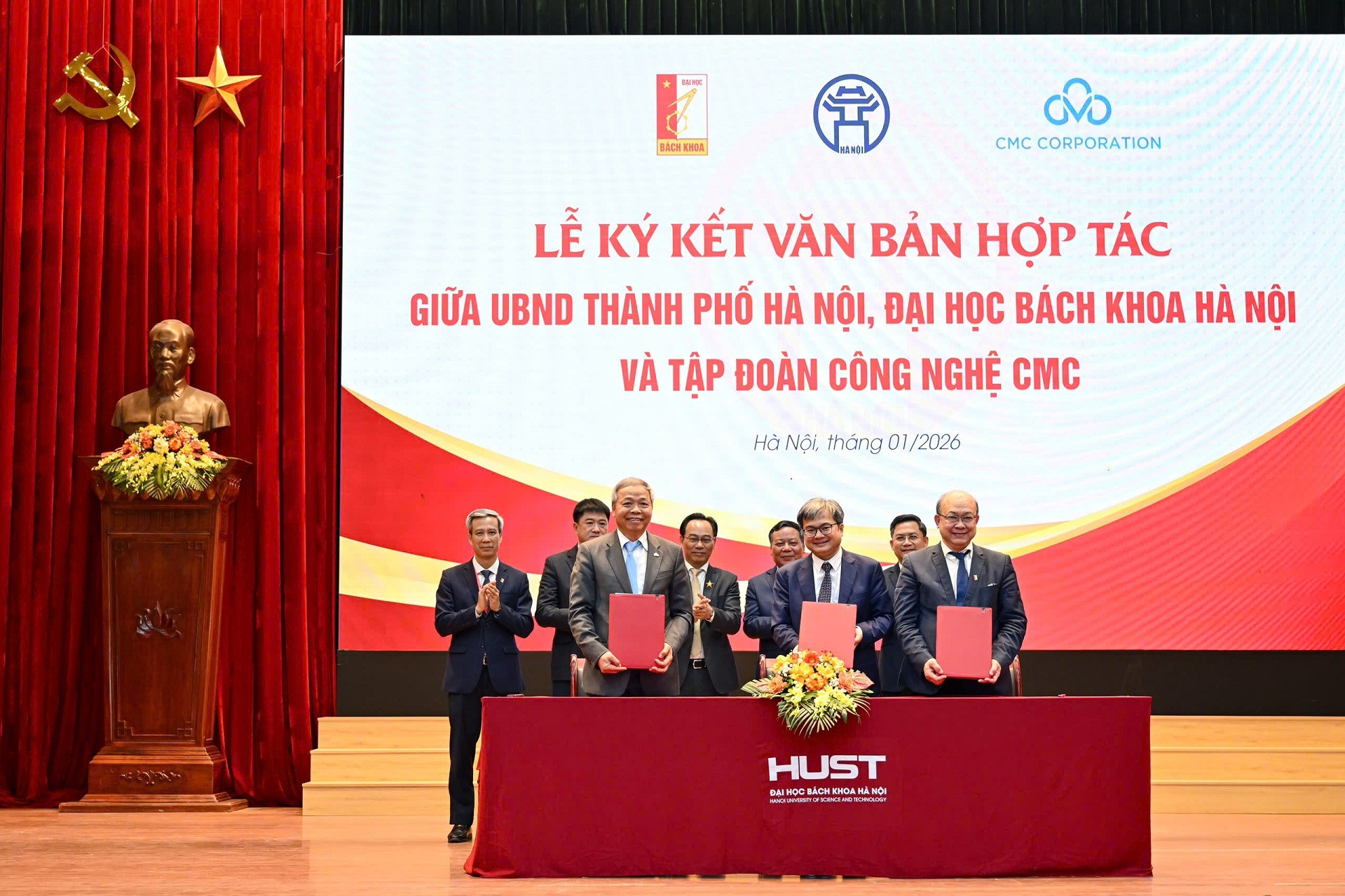 Hanoi, HUST, and CMC unite in “triple-helix” partnership to drive innovation