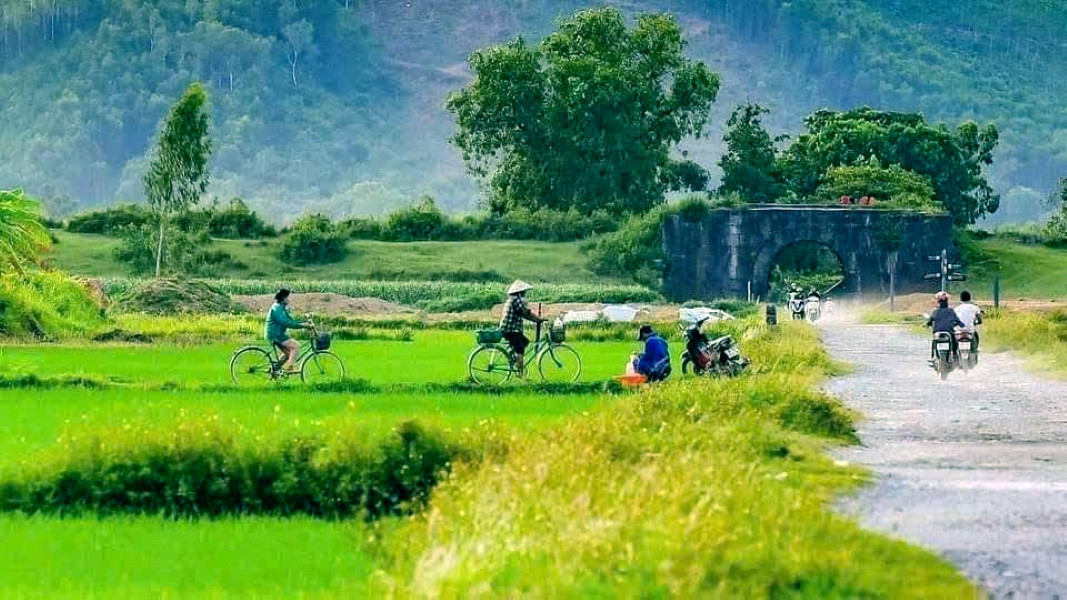 a5Du khách thích thú trải nghiệm xe trâu.jpg