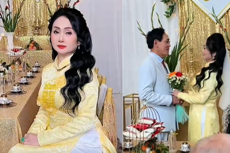 61-year-old bride marries Viet Kieu groom, children host lavish wedding