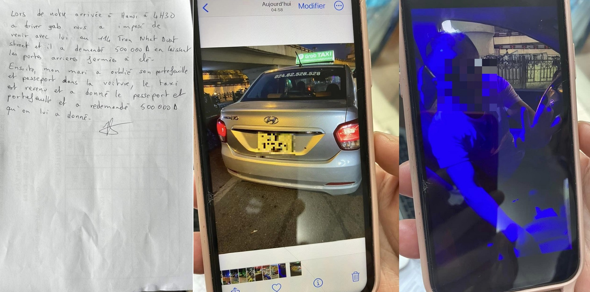 tai xe taxi khach phap