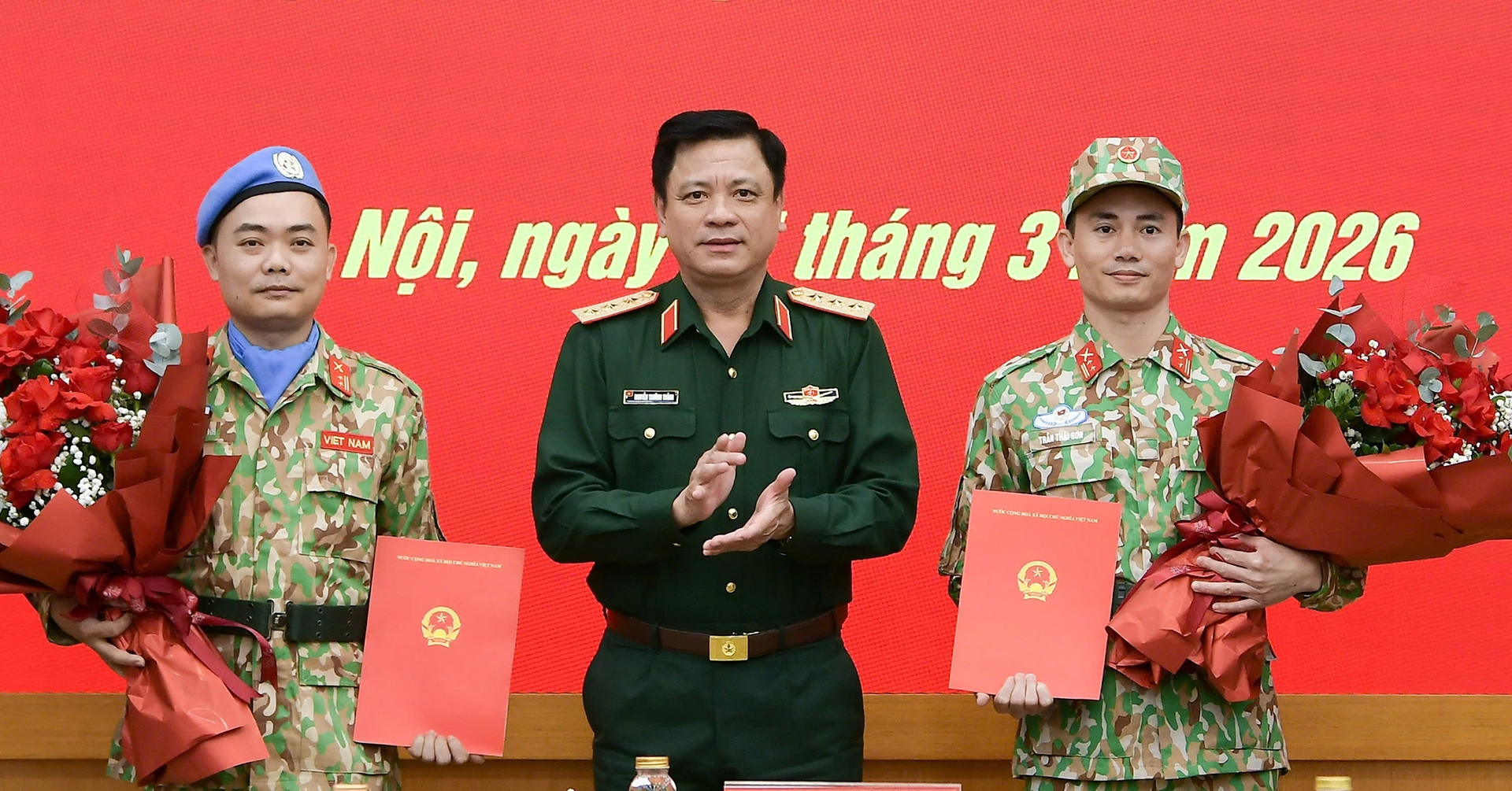 Two Vietnamese officers assigned to UN, EU missions abroad