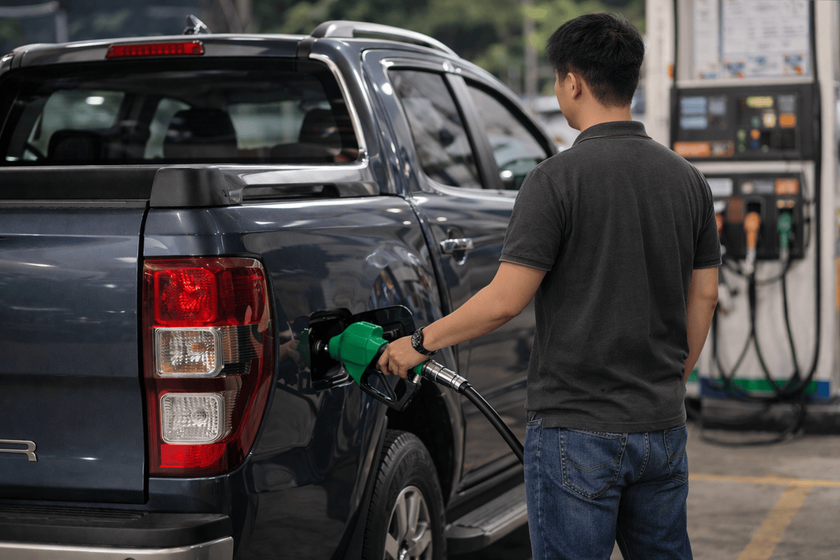 45,000 VND per liter for diesel is hitting pickup-truck owners' pockets