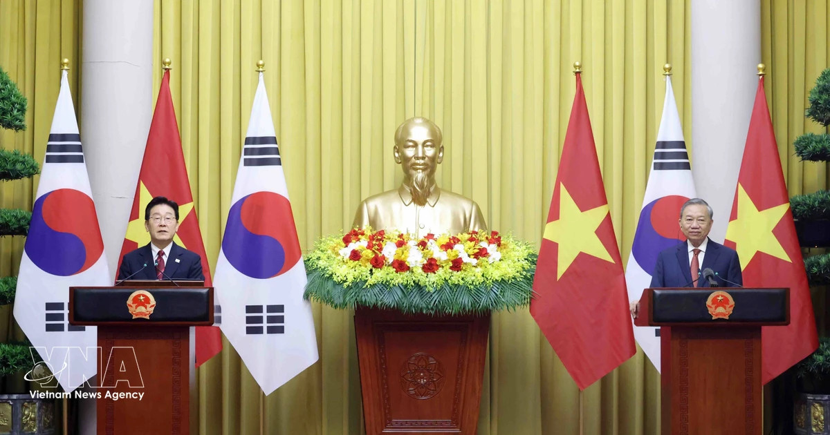 Vietnamese, RoK leaders meet press in Hanoi