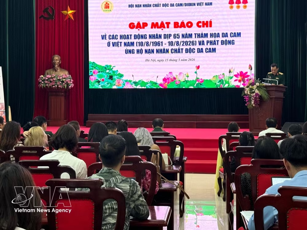 The press briefing in Hanoi on May 15 (Photo: VNA)