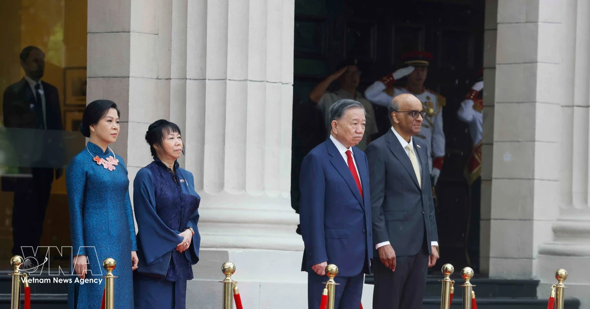 Singapore holds official welcome ceremony for Vietnamese Party and State leader