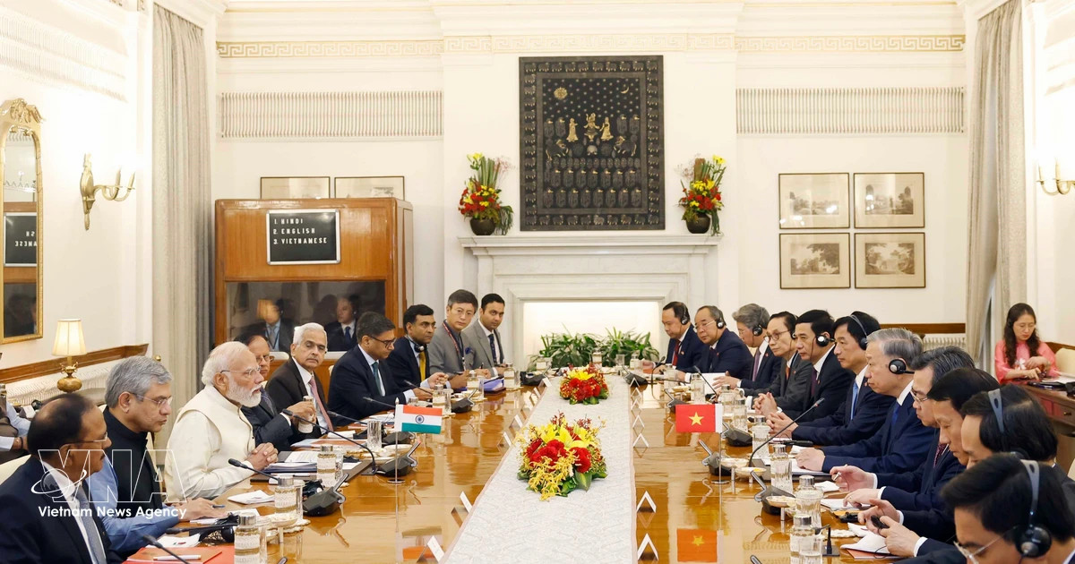 Top Vietnamese leader holds talks with Indian PM