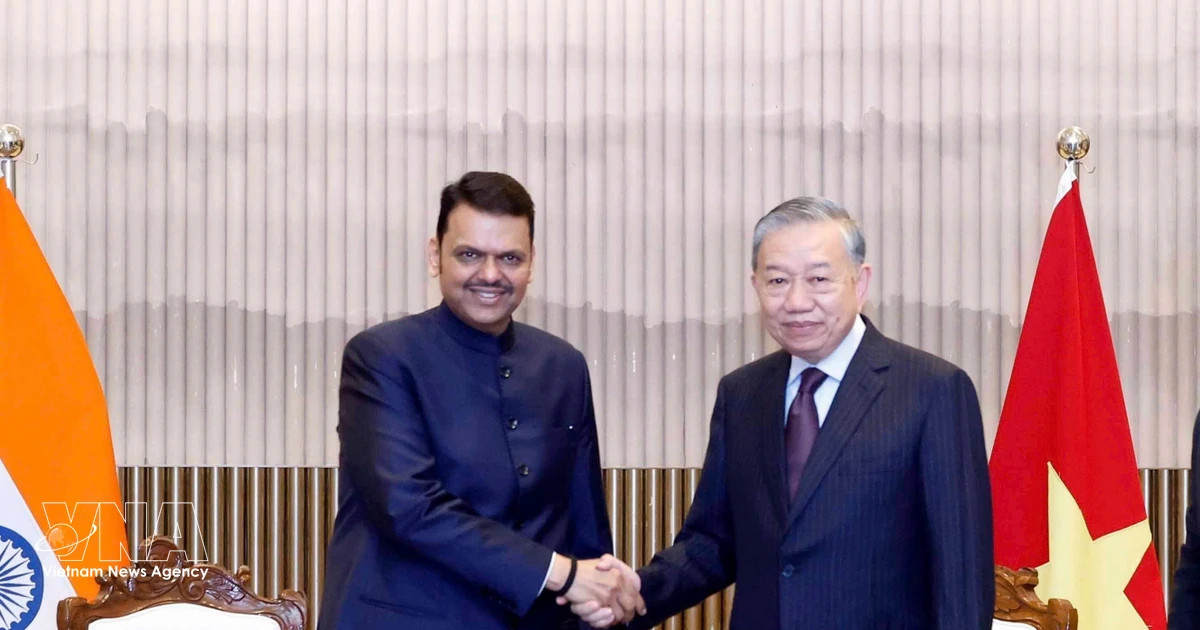 Top Vietnamese leader receives Chief Minister of Maharashtra state of India