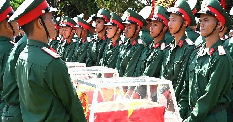 18 Vietnamese war martyrs repatriated from Cambodia laid to rest in Gia Lai