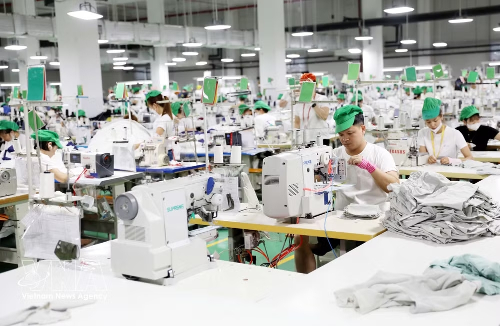 The factory of the Thien Son Garment Co., Ltd. in Tong Tran commune, Hung Yen province (Photo: VNA)