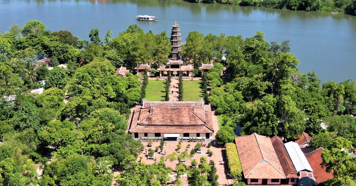 Inside Hue's 425-year-old Thien Mu Pagoda, home to two national treasures