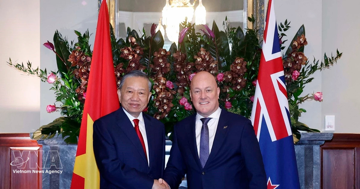 Top Vietnamese leader holds talks with New Zealand Prime Minister