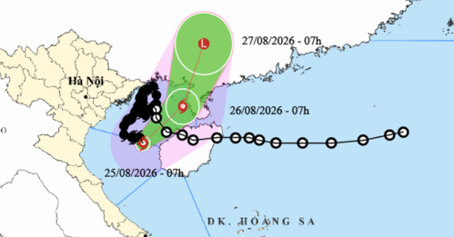 Typhoon Narra moves away from Vietnam, changes course again
