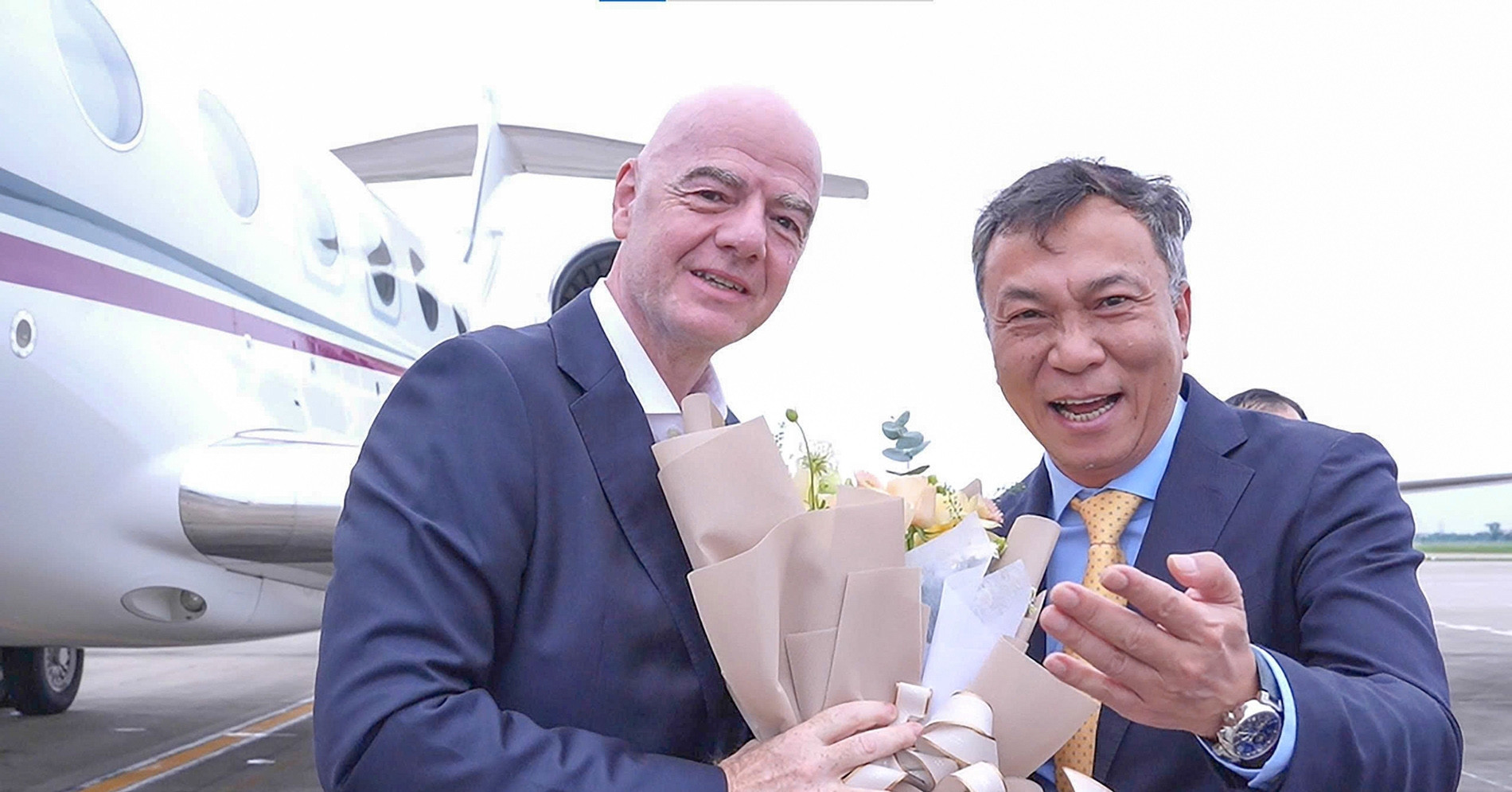 FIFA president Gianni Infantino arrives in Hanoi for ASEAN Cup final