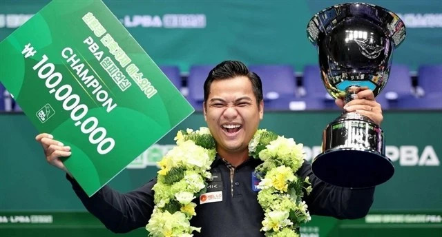 Vietnamese cueist stages stunning comeback to win billiards title in RoK